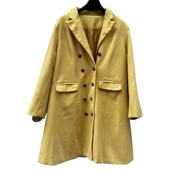unbranded Jackets & Blazers - Pale Yellow Pea Coat Sz 1X